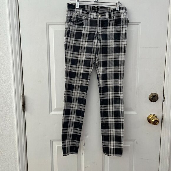 Tripp NYC Goth Punk Emo Plack Plaid Skinny Stretch Pants Sz 3 - Picture 2 of 10